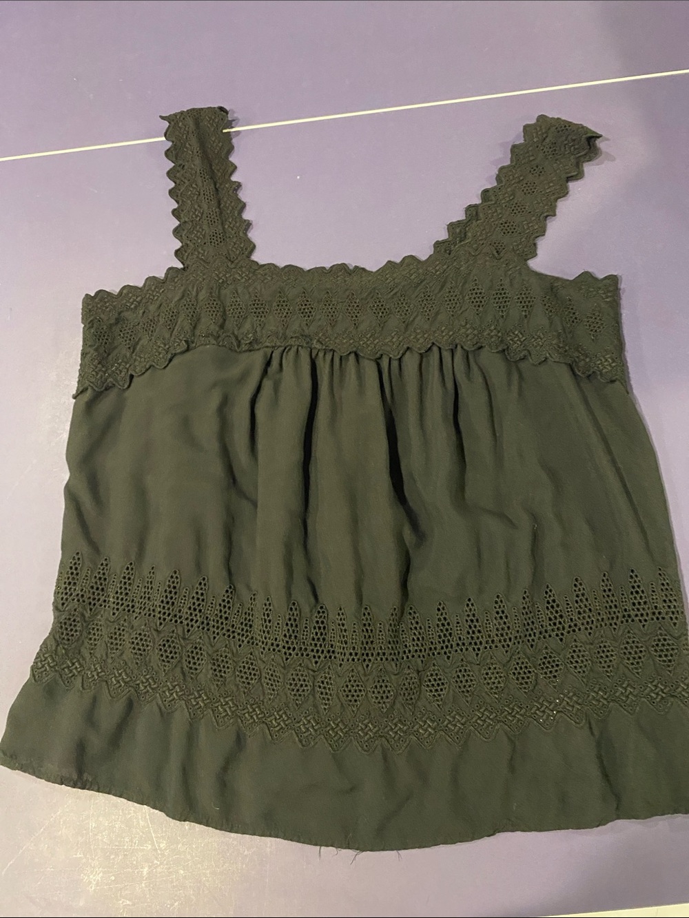 Women’s Black Lace-Trim Camisole Tank